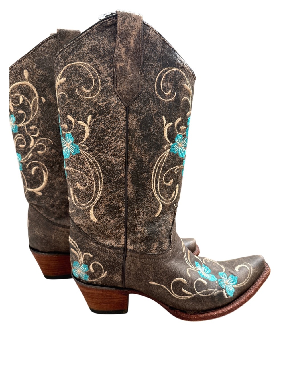 Circle G embroidered western boots Brown US 9 NWT